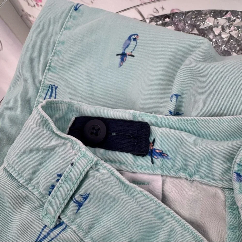 The Children's Place shorts surf boards palm trees Mint Shorts Blue Pattern
